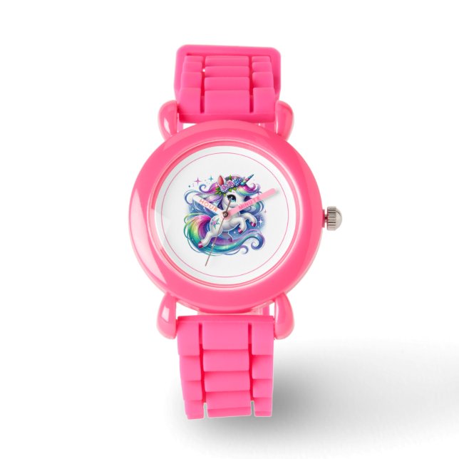 Kinder Klassisches Einhorn Armbanduhr (Vorderseite)