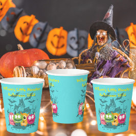 Kinder Kleine Monster Halloween-Party Papieraufnah Pappbecher