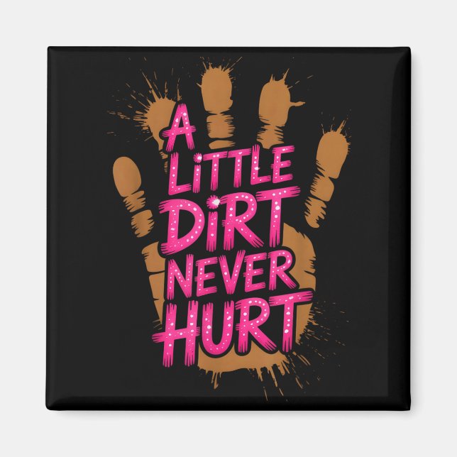 Kinder Kleiner Dreck schadet Mud Run Mudder Trail  Magnet (Vorne)