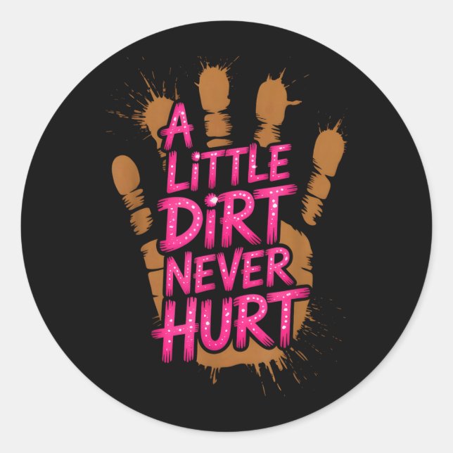 Kinder Kleiner Dreck schadet Mud Run Mudder Trail  Runder Aufkleber (Vorderseite)