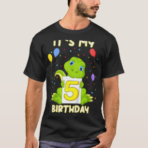 Kinder Kleiner Krokodil Aligator 5. Geburtstag Mei T-Shirt