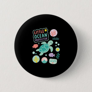 Kinder kleiner Ozeanschützer Meeresschildkröte Kin Button