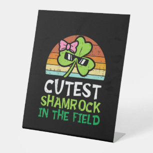 Kinder Kleinkind Girls St Patricks Day Niedliches Sockelschild
