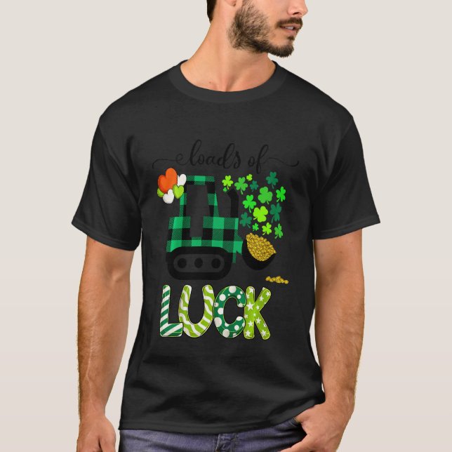 Kinder Kleinkind St Patricks Day Construction Lo T-Shirt (Vorderseite)