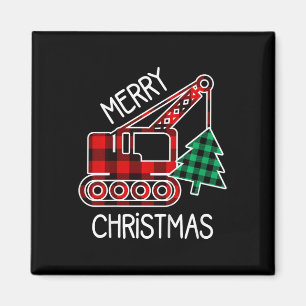 Kinder Kleinkind Weihnachtswagen Junge Xmas Bagger Magnet