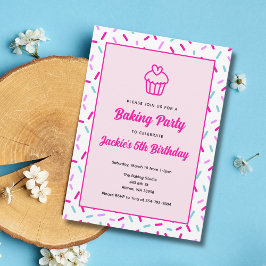 Kinder Kochen Backen Geburtstagsparty Einladung