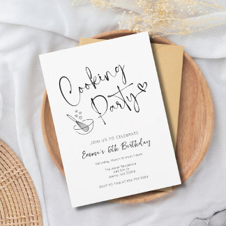 Kinder Kochen Party Einladung Geburtstagsvorlage