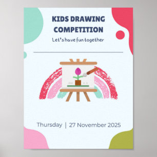 Kinder Kreatives Zeichnen Poster