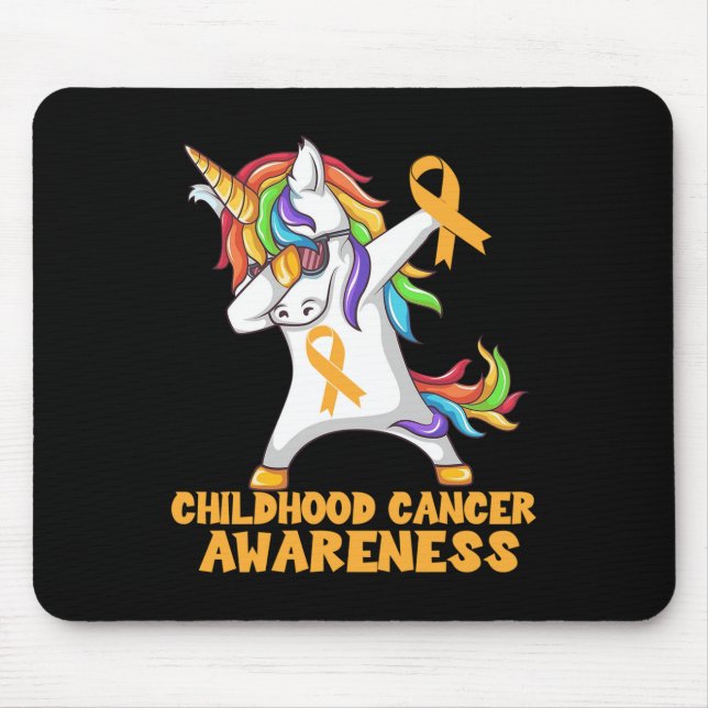 Kinder-Krebs-Bewusstsein beraubt Einhorn-Krieger Mousepad (Vorne)