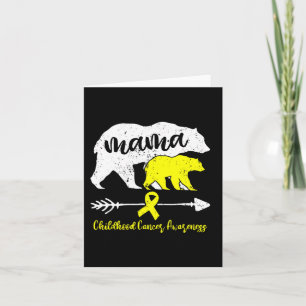 Kinder-Krebsbewusstsein Mama Bären-Unterstützung F Karte