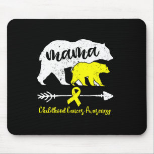 Kinder-Krebsbewusstsein Mama Bären-Unterstützung F Mousepad