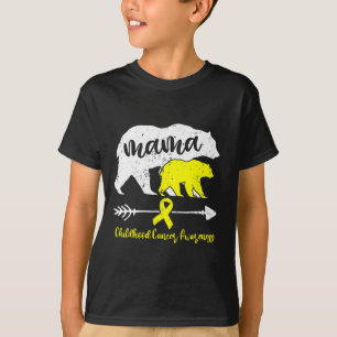Kinder-Krebsbewusstsein Mama Bären-Unterstützung F T-Shirt