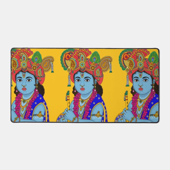Kinder Krishna  Schreibtischunterlage (Vorderseite)