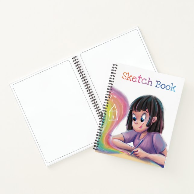 Kinder Kunstskizzenbuch | Bist du gelangweilt? Notizbuch (Innenseite)