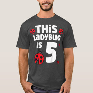 Kinder Ladybug Geburtstag 5. Geburtstag Diese Lady T-Shirt