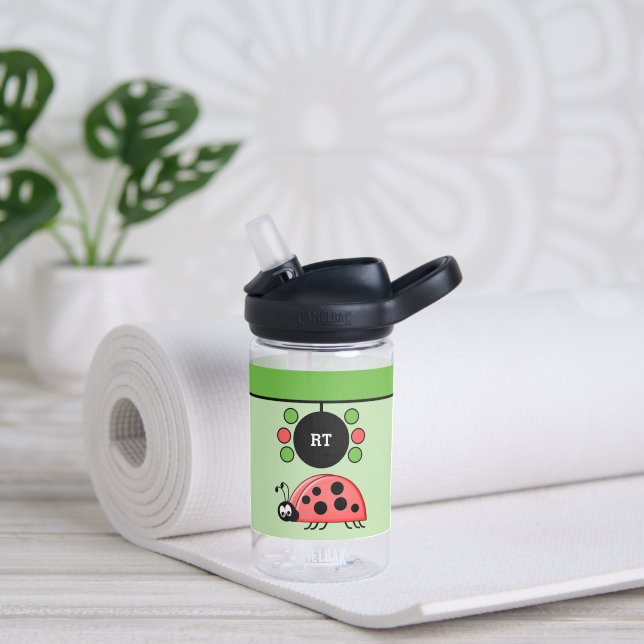 Kinder Ladybugs fügen Initialen Sterne grün CamelB Trinkflasche (Yoga)