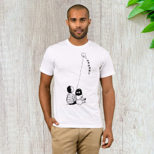 Kinder lassen Drachen steigen Silhouette T-Shirt