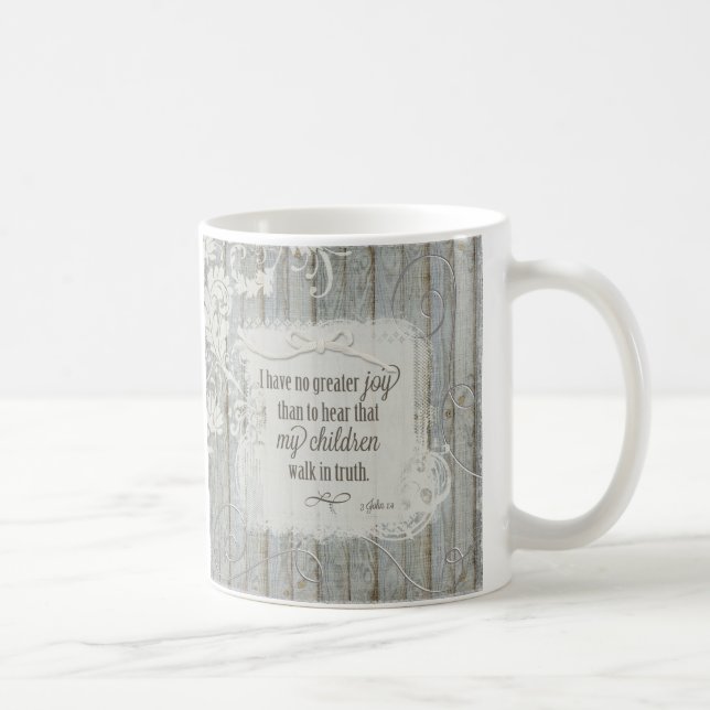 Kinder laufen in Wahrheit - 3 John 1:4 Kaffeetasse (Rechts)