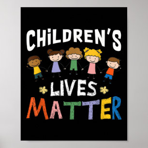 Kinder leben das Bewusstsein für den Menschenhande Poster