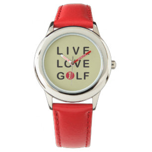 Kinder leben Liebe Golf Uhr. Armbanduhr