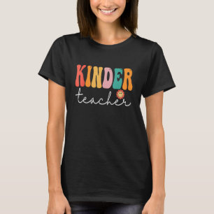 Kinder-Lehrerin Retro Groovy Frauen glücklichen er T-Shirt