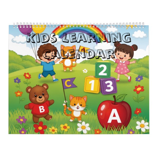 Kinder Lernkalender – ABC & 123 Bildung Kalender (Titelbild)