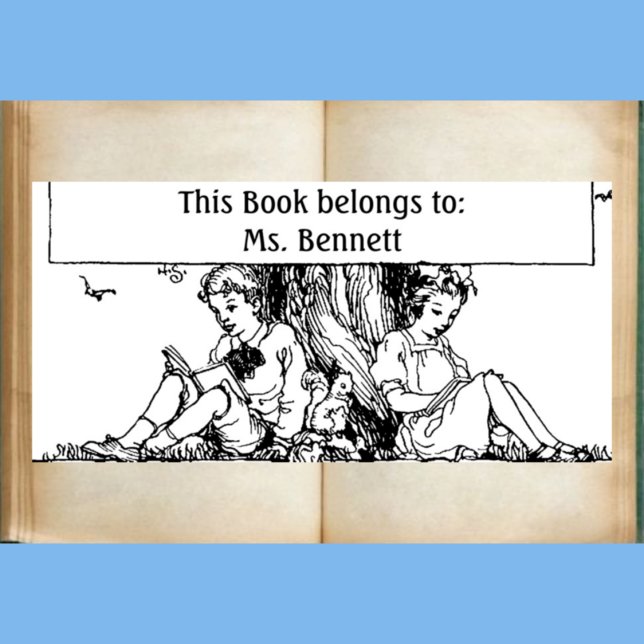 Kinder lesen Buchzeichen Gummistempel (Von Creator hochgeladen)