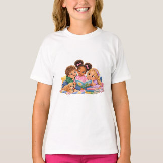 Kinder lesen gemeinsam Vorlesezeit T-Shirt