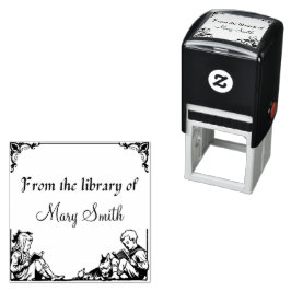 Kinder lesen Personalisierte Briefmarke Permastempel