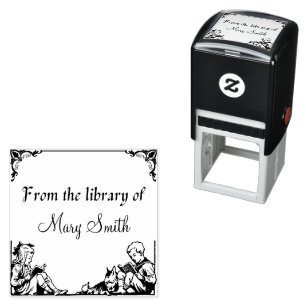 Kinder lesen Personalisierte Briefmarke Permastempel