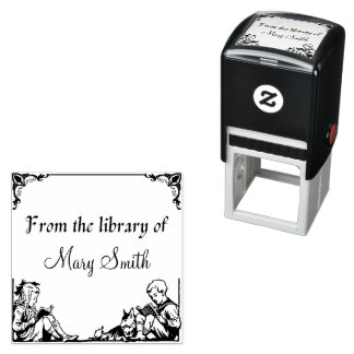 Kinder lesen Personalisierte Briefmarke Permastempel