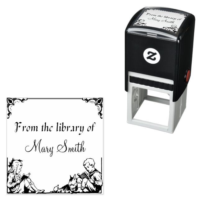 Kinder lesen Personalisierte Briefmarke Permastempel (Beispiel)