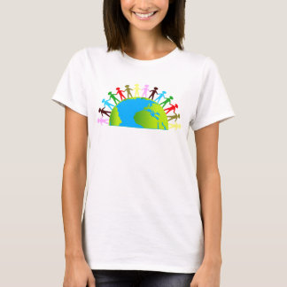 Kinder/Leute vereinigt auf Erde T-Shirt