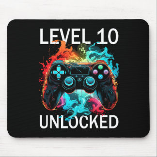 Kinder Level 10 Unlock Video Gamer Retro 10. Gebur Mousepad
