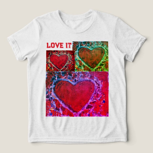Kinder "Liebe Es" mehrere Herz T - Shirt (Design Vorderseite)