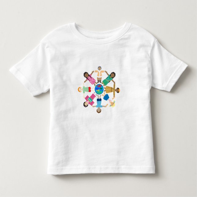 Kinder - Liebe macht diese Welt zu einer Familie Kleinkind T-shirt (Vorderseite)
