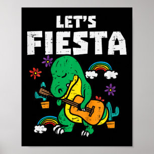 Kinder Ließ Fiesta Dino Trex Niedlich Kleinkind Bo Poster