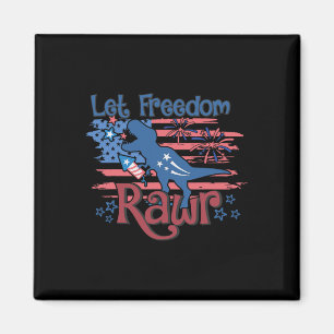 Kinder Ließ Freedom Rawr T-rex Dinosaur Usa Flagge Magnet