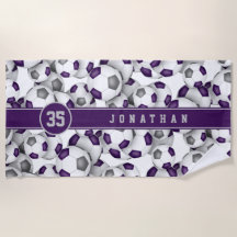 Kinder Lila graue Fußballbälle Mannschaftssportges