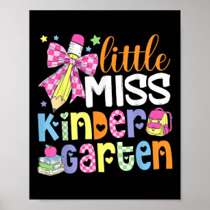 Kinder Little Miss Kindergarten Mädchen Zurück zur Poster