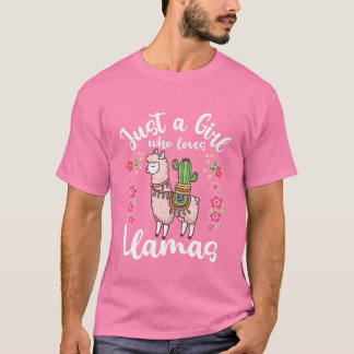 Kinder Llama Nur ein Mädchen, das Llamas T-Shirt