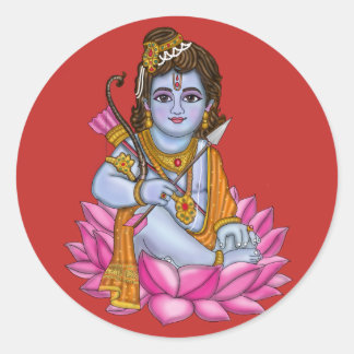 Kinder-Lord-Rama-Aufkleber Runder Aufkleber