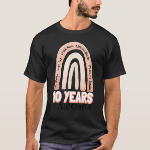 Kinder Mädchen 10. Geburtstag 10 Jahre Altes Rainb T-Shirt