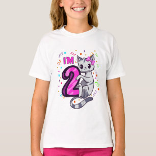 Kinder Mädchen 2. Geburtstag Outfit ich bin 2 Jah T-Shirt