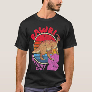 Kinder Mädchen 8. Geburtstag I Rawr! Parasauroloph T-Shirt