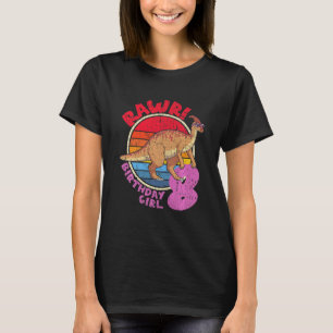 Kinder Mädchen 8. Geburtstag I Rawr! Parasauroloph T-Shirt