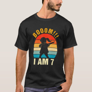 Kinder Mädchen Dabbing Boom Ich bin 7 Jahre alt 7. T-Shirt