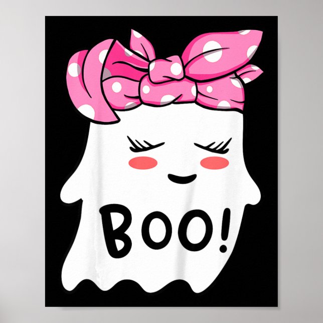 Kinder Mädchen Kleinkind glücklich Halloween Geist Poster (Vorne)