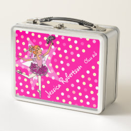 Kinder Mädchen mit Namen Ballerina Mädchen Rosa Lu Metall Brotdose