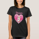 Kinder Mädchen Tochter niedliche Katzenkätzchen Li T-Shirt<br><div class="desc">Kinder Mädchen Tochter niedlich Katzenherz Liebe 7. Geburtstag.</div>